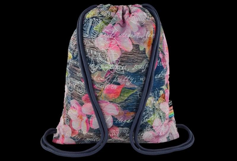 PLECAK NA SZNURKACH STRIGHT SO-11 FLOWERS PINK