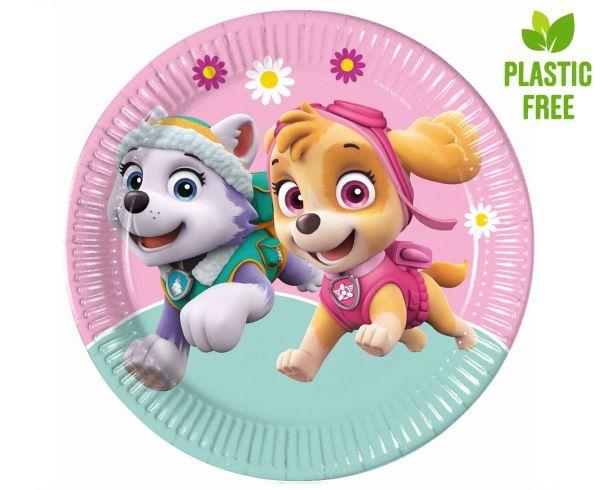 TALERZYKI PAPIEROWE PAW PATROL SKYE&EVEREST 23CM/8SZT