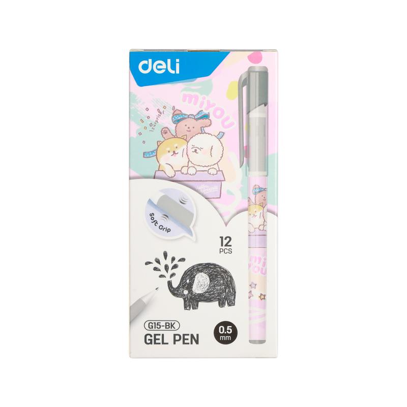 PIÓRO KULKOWE MIYOU 0,5MM CZARNE DELI