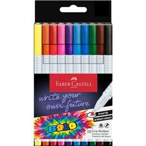 FLAMASTRY GRIP BOLDPEN 10 KOL. FABER-CAS TELL