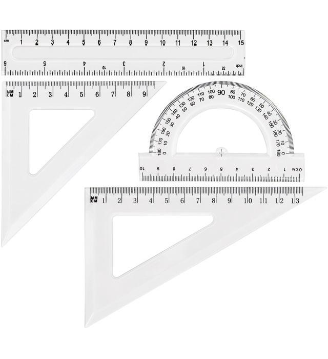 ZESTAW GEOMETRYCZNY TRANSPARENT GR-031T