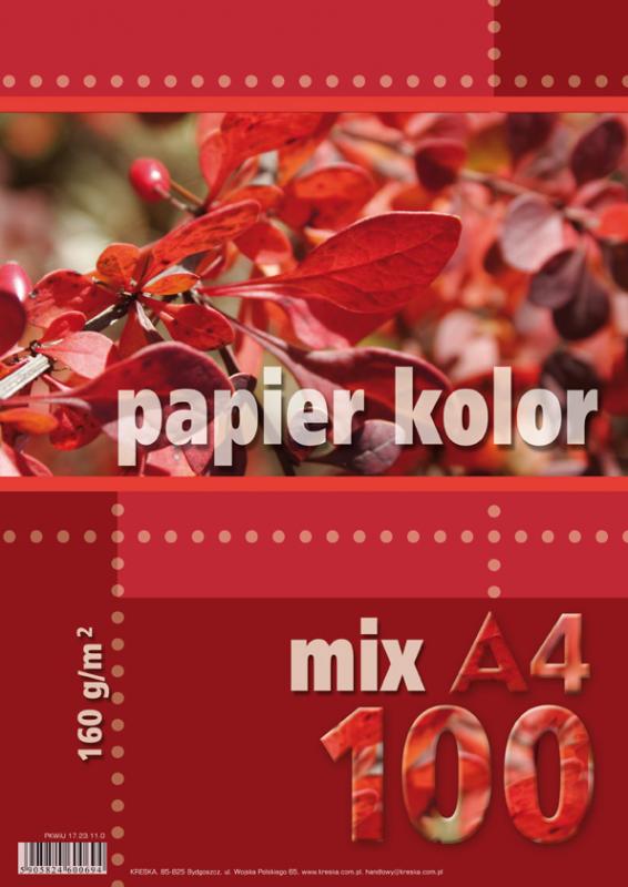 PAPIER KS.A4/100 160G MIX KRESKA