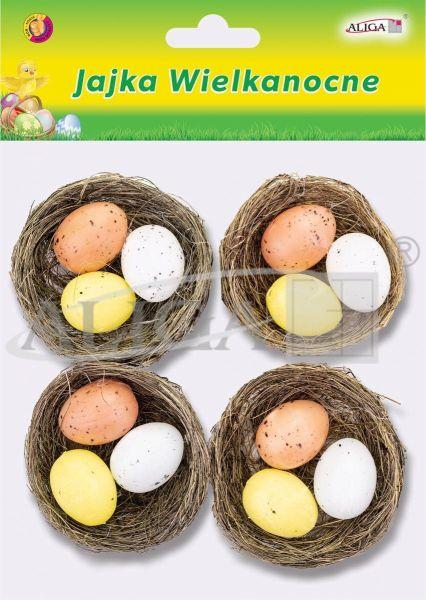 JAJKA PLASTIKOWE WPJ-5298 W GNIAZDKACH 5CM A/4 WIELKANOC