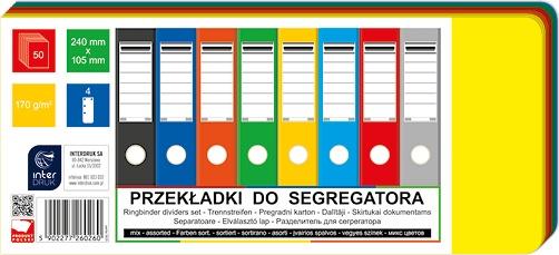 PRZEKŁADKI DO SEGREGATORA 240x105 50 MIX