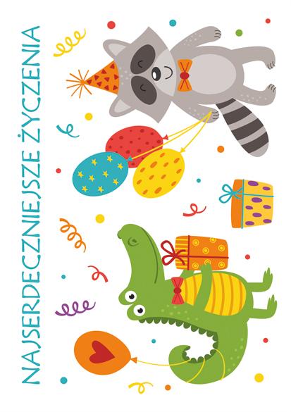 LAURKA B6B POLMAK BROKAT SERDECZNE ŻYCZENIA DZIECIĘCE