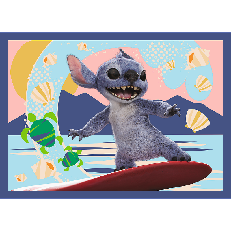 PUZZLE 4W1 TREFL WAKACJE NA HAWAJACH STITCH