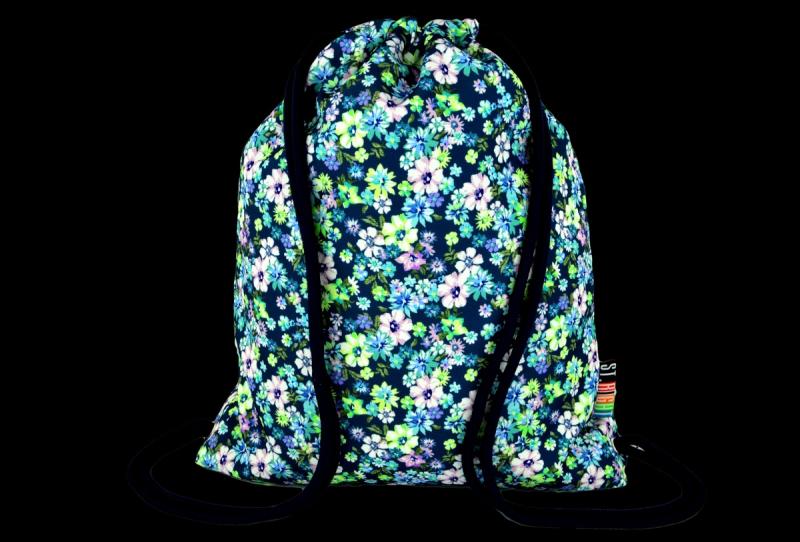 PLECAK NA SZURKACH STRIGHT SO-11 FLOWERS GREEN