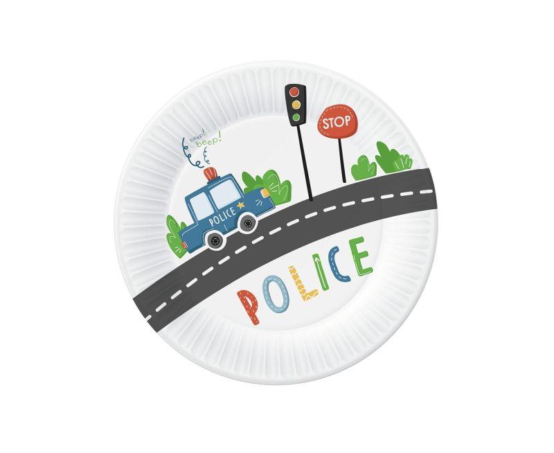 TALERZYKI PAPIEROWE POLICE 18CM A6