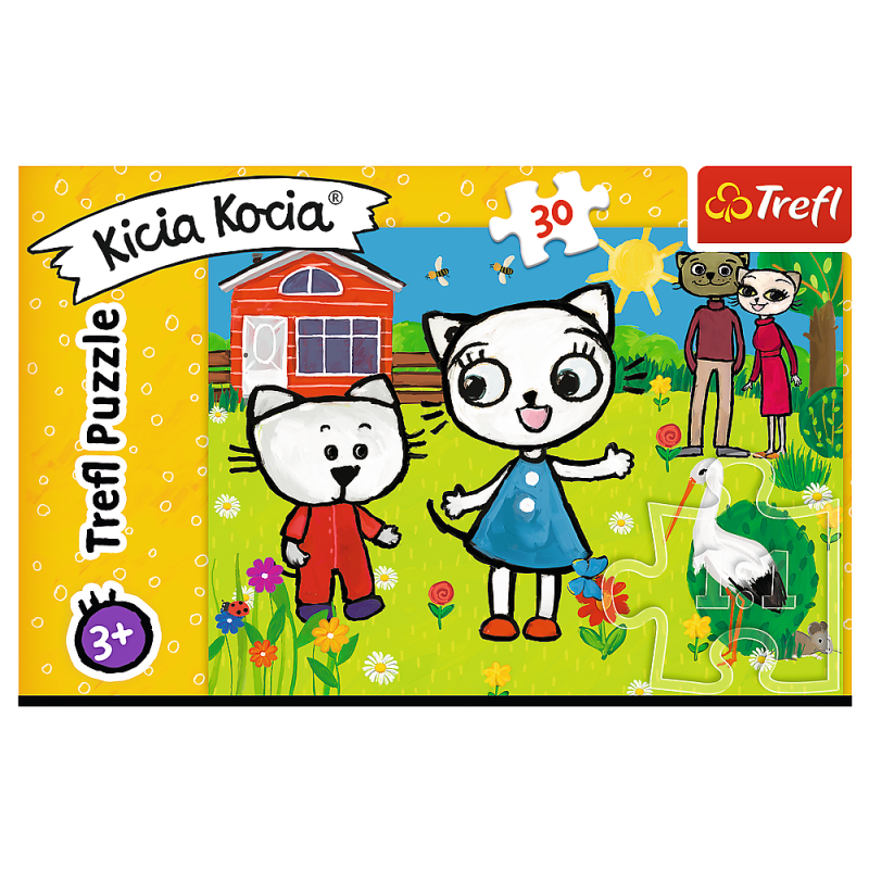 PUZZLE 30 TREFL PRZYGODY KICI KOCI