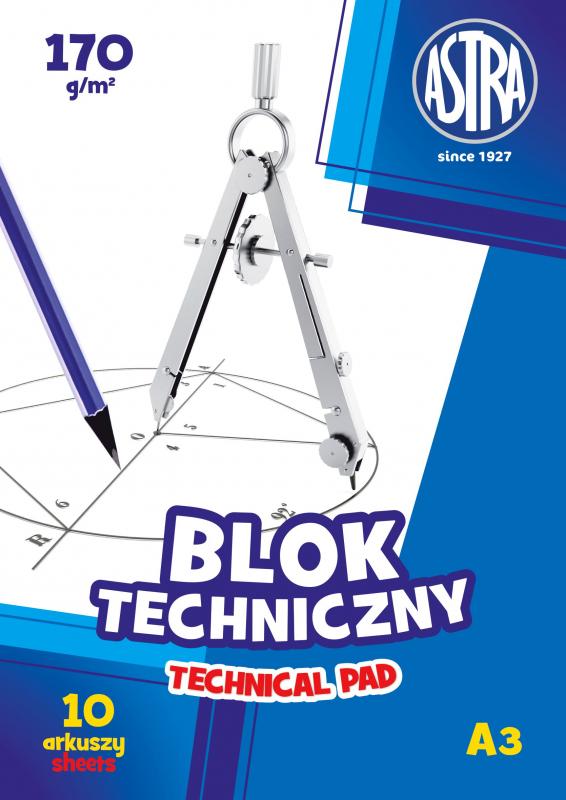 BLOK TECHNICZNY A3 170G ASTRA