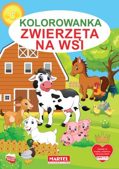 KSIĄŻECZKA KOLOROWANKA ZWIERZĘTA NA WSI
