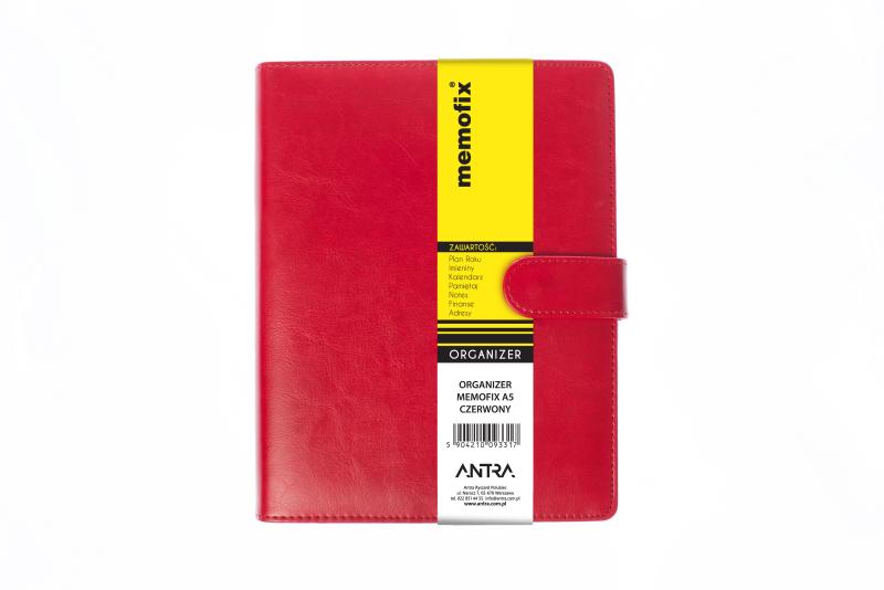 ORGANIZER A5 MEMOFIX CZERWONY