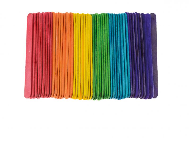 PATYCZKI DREWNO KOLOR JUMBO 14CM