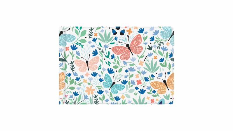 OKŁADKA NA DOKUMENTY UCZNIA MAŁE Z NADRUKIEM BUTTERFLIES