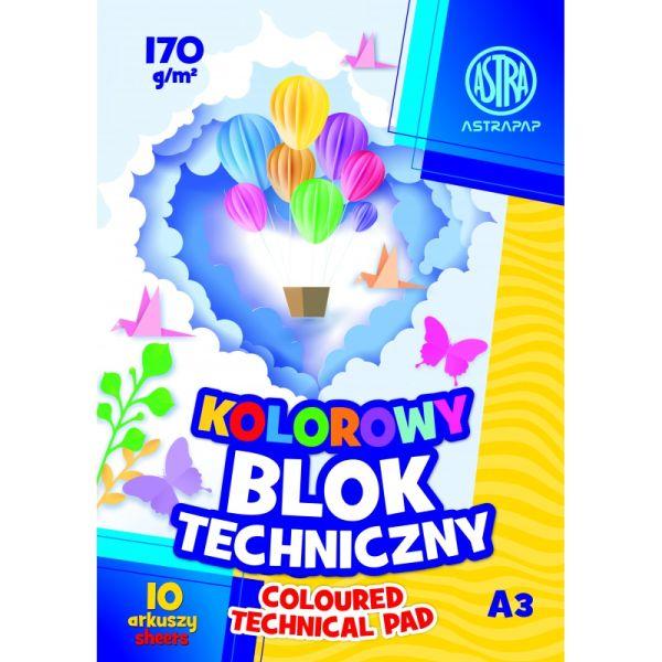 BLOK KOLOROWY A3/10 BARWIONY W MASIE 170G