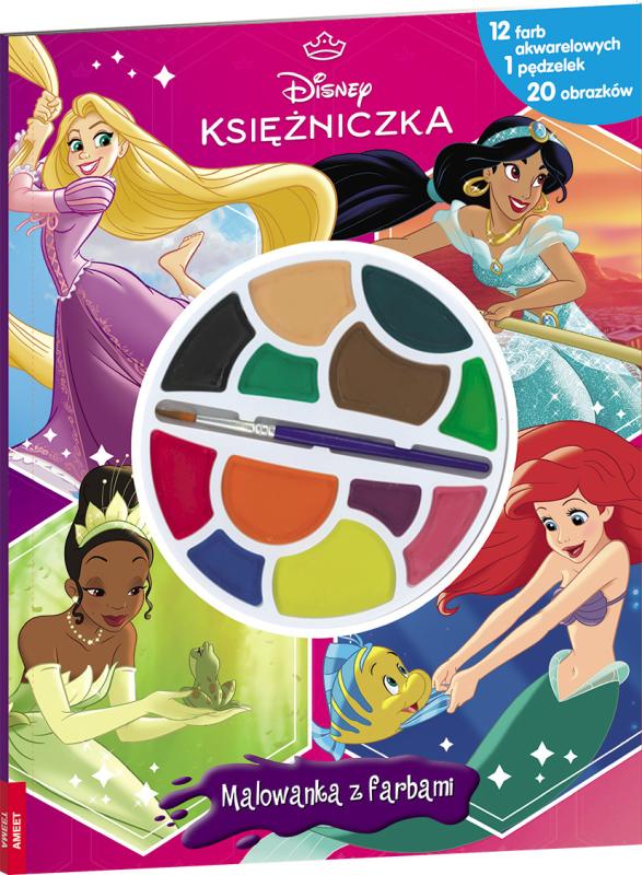 KSIĄŻECZKA DISNEY KSIĘŻNICZKA MALOWANKA Z FARBAMI