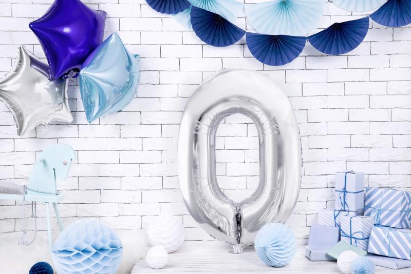 BALON FOLIOWY 0 86CM SREBRNY