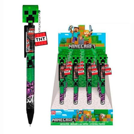 DŁUGOPIS Z TOPPEREM 3D I ZAWIESZKĄ MINECRAFT