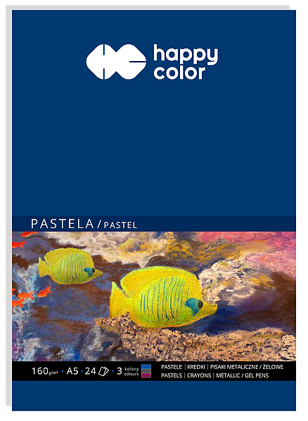 BLOK DO PASTELI A5/24 ART 3KOL 160G HAPPY COLOR