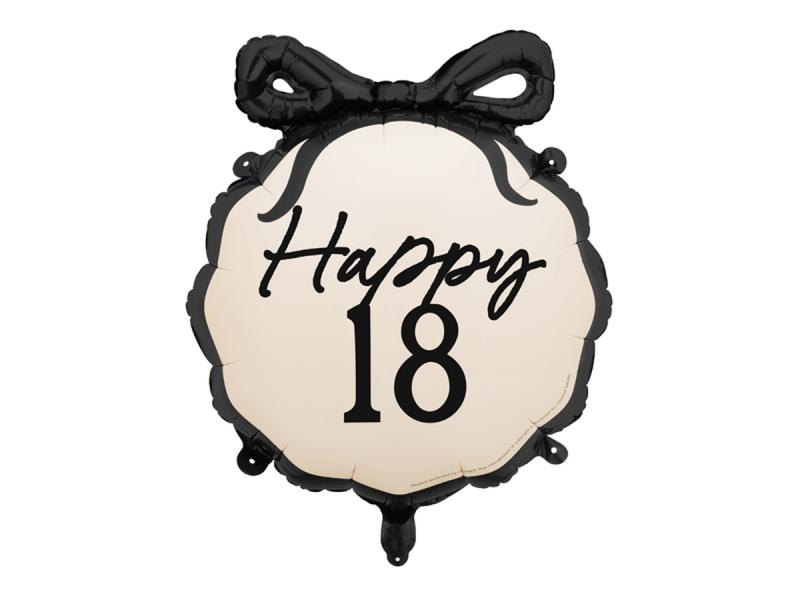 BALON FOLIOWY PASTYLKA HAPPY 18 MIX 47,5X45CM