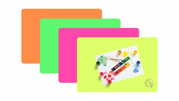 PODKŁADKA DO PRAC PLASTYCZNYCH A3 PP NEON MIX A8