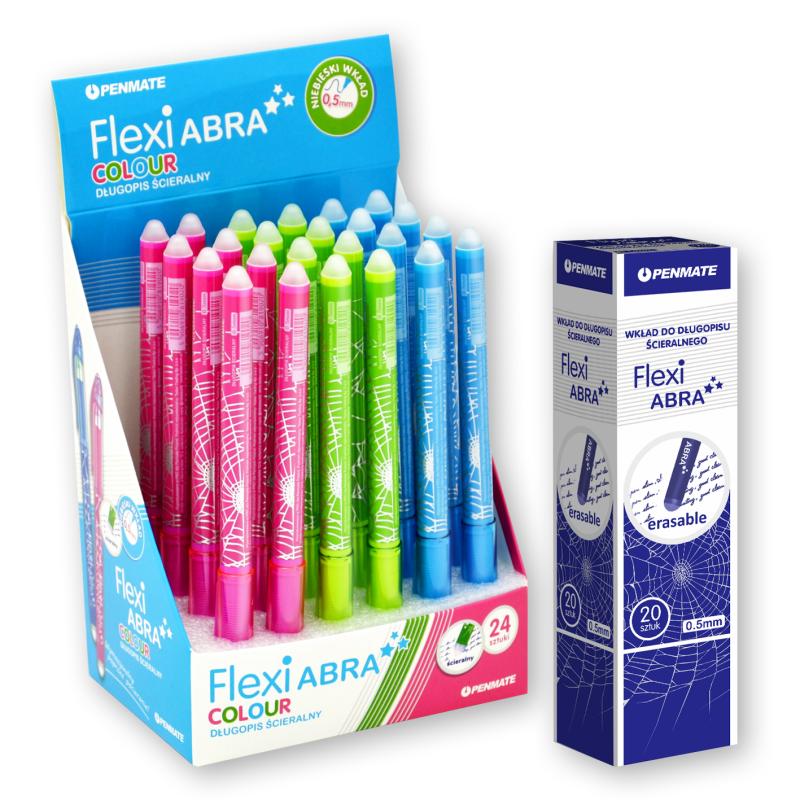 DŁUGOPIS FLEXI ABRA COLOUR A24 + 20 WKŁADÓW PENMATE