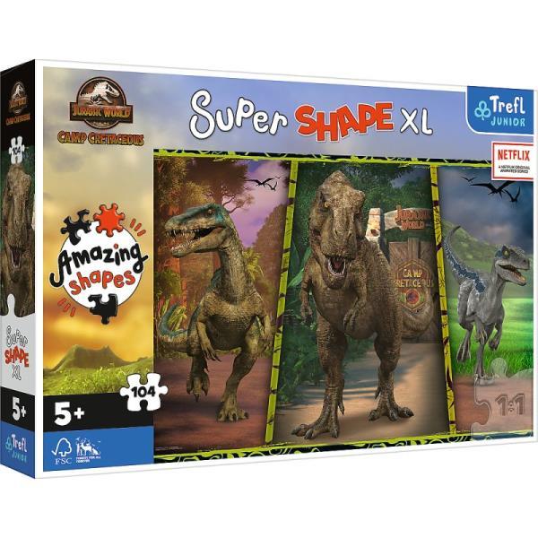 PUZZLE 104 XL TREFL KOLOROWE DINOZAURY