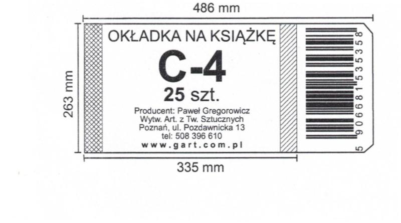 OKŁADKA C-4 GREGOROWICZ WYS. 26,3 A/25