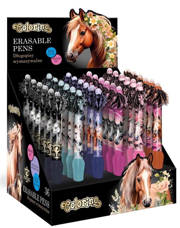 DŁUGOPIS PATIO WYMAZYWALNY AUTOMATYCZNY GRIP HORSES A/36 COLORINO