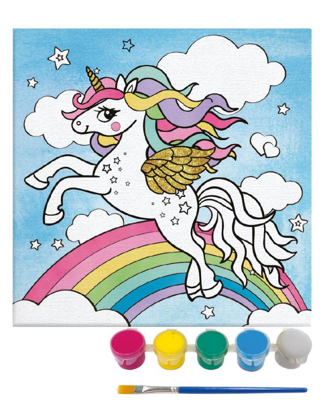 ZESTAW DO MALOWANIA CANVAS UNICORN RAINBOW