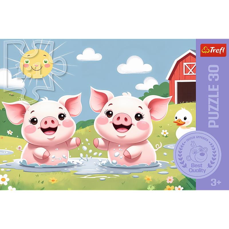 PUZZLE 30 TREFL WESOŁE ŻYCIE NA WSI RODZINA TREFLIKÓW