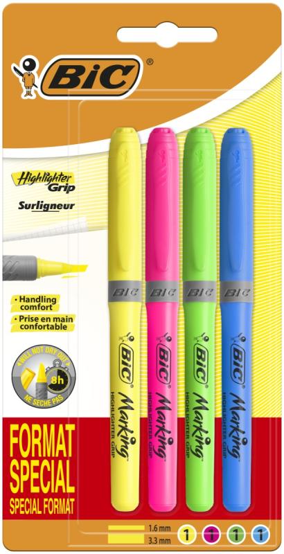 ZAKREŚLACZ BIC BR/LINER GRIP BL4 MIX