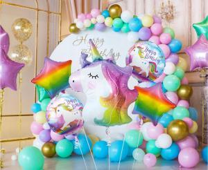 BALONY FOLIOWE ZESTAW JEDNOROŻEC A5