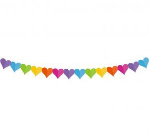 GIRLANDA PAP.KOLOROWE SERDUSZKA 360X17.1X18CM