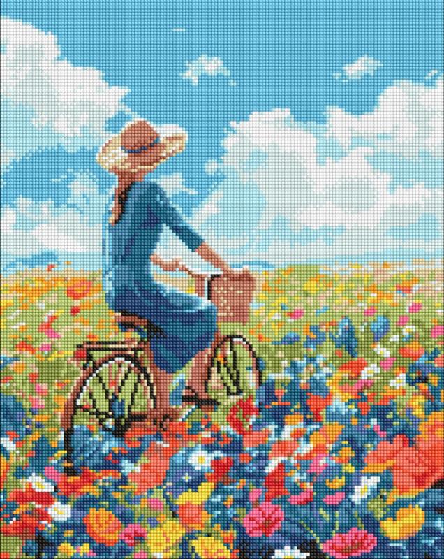 ZESTAW DO MOZAIKI DIAMENTOWEJ PODRÓŻ W KWIATACH 40X50CM