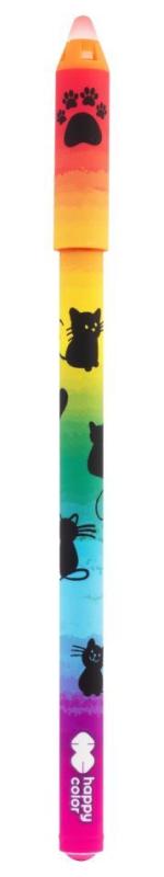 DŁUGOPIS WYMAZYWALNY MIAOW! 0.5MM NIEBIESKI A/36 szt., Happy Color
