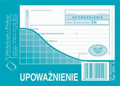 DRUK M UPOWAŻNIENIE