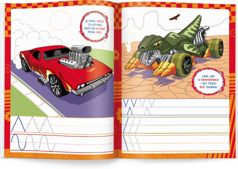 KSIĄŻECZKA MATTEL HOT WHEELS. RYSUJEMY SZLACZKI