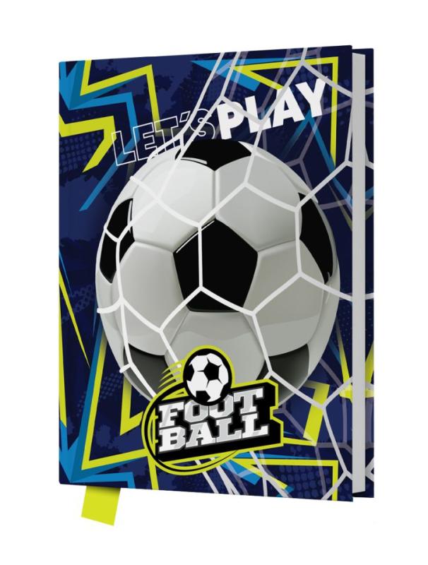 PAMIĘTNIK Z KŁÓDKĄ PLAY FOOTBALL 14X18CM 80 KARTEK