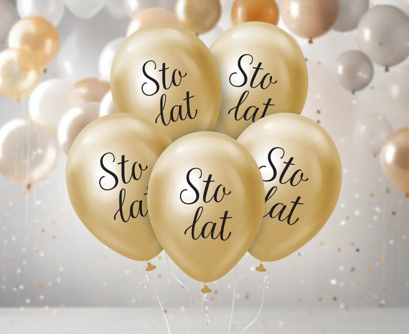 BALONY BEAUTY&CHARM STO LAT PLATYNOWE JASNE ZŁOTE 12'A'5