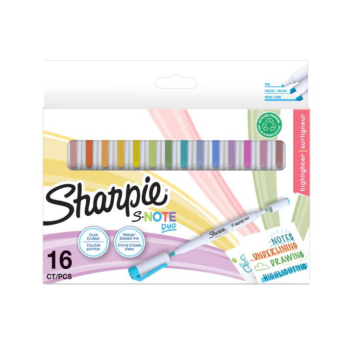 ZESTAW MARKERÓW SHARPIE S-NOTE DUO MIX 16 KOLORÓW
