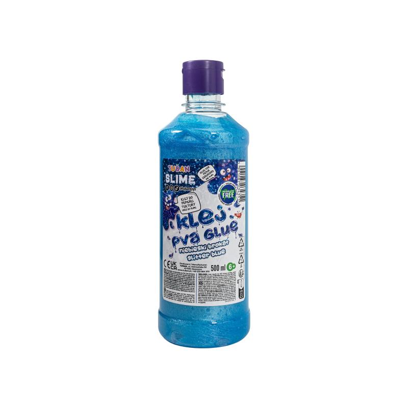 KLEJ PVA BROKATOWY NIEBIESKI 500ML TUBAN