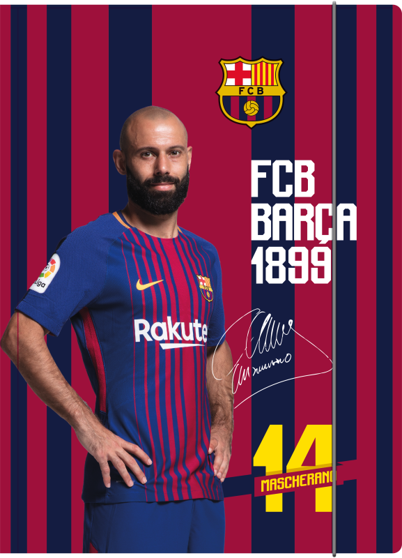 TECZKA Z GUMKĄ A4 FC BARCA FAN 6