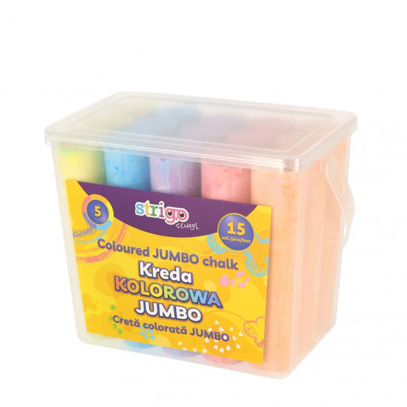 KREDA CHODNIKOWA JUMBO KOLOROWA W WIADERKU STRIGO