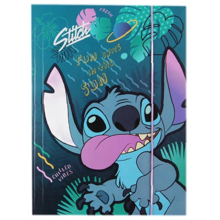 TECZKA TEKTUROWA A4 Z GUMKĄ DISNEY CORE - WZÓR 3 - STITCH