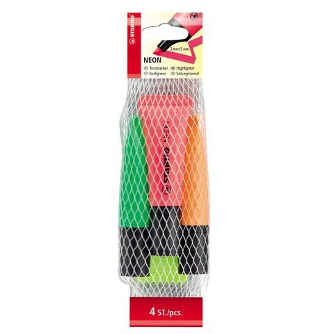 ZAKREŚLACZ STABILO NEON ECO-PACK A'4