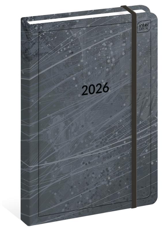 KALENDARZ KSIĄŻKOWY A5 192 MAT+UV STONE 2026