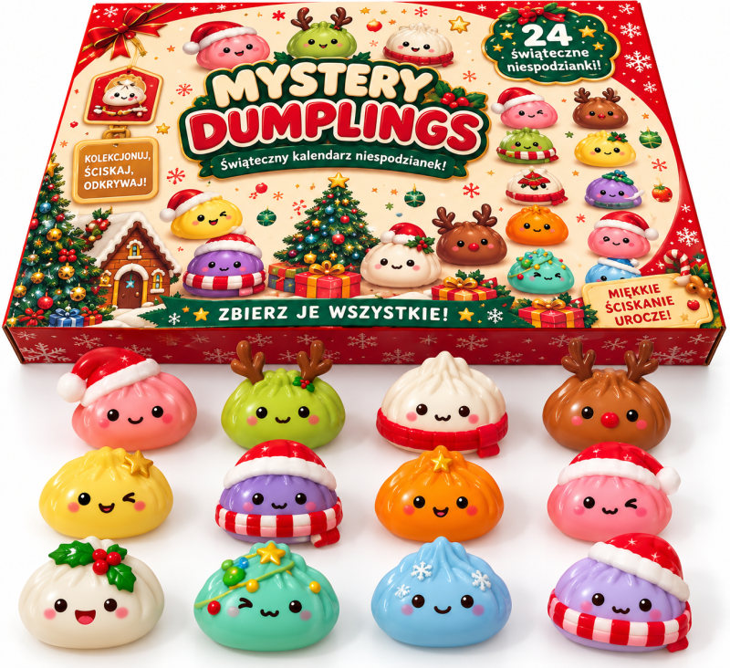 KALENDARZ ADWENTOWY SQUEEZE TOYS FIGURKI GNIOTKI