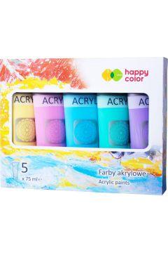 FARBY AKRYLOWE 5X75ML PASTEL HAPPY COLOR