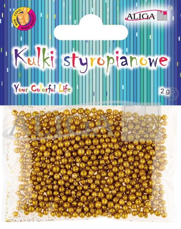 KULKI STYROPIANOWE KSK-9820 ZŁOTE 2,5-3,5MM 2G